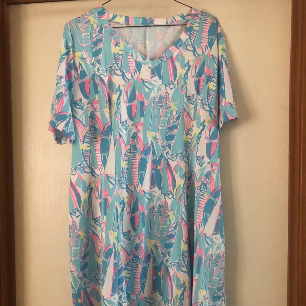 Plus size Lilly Pulitzer inspired dress